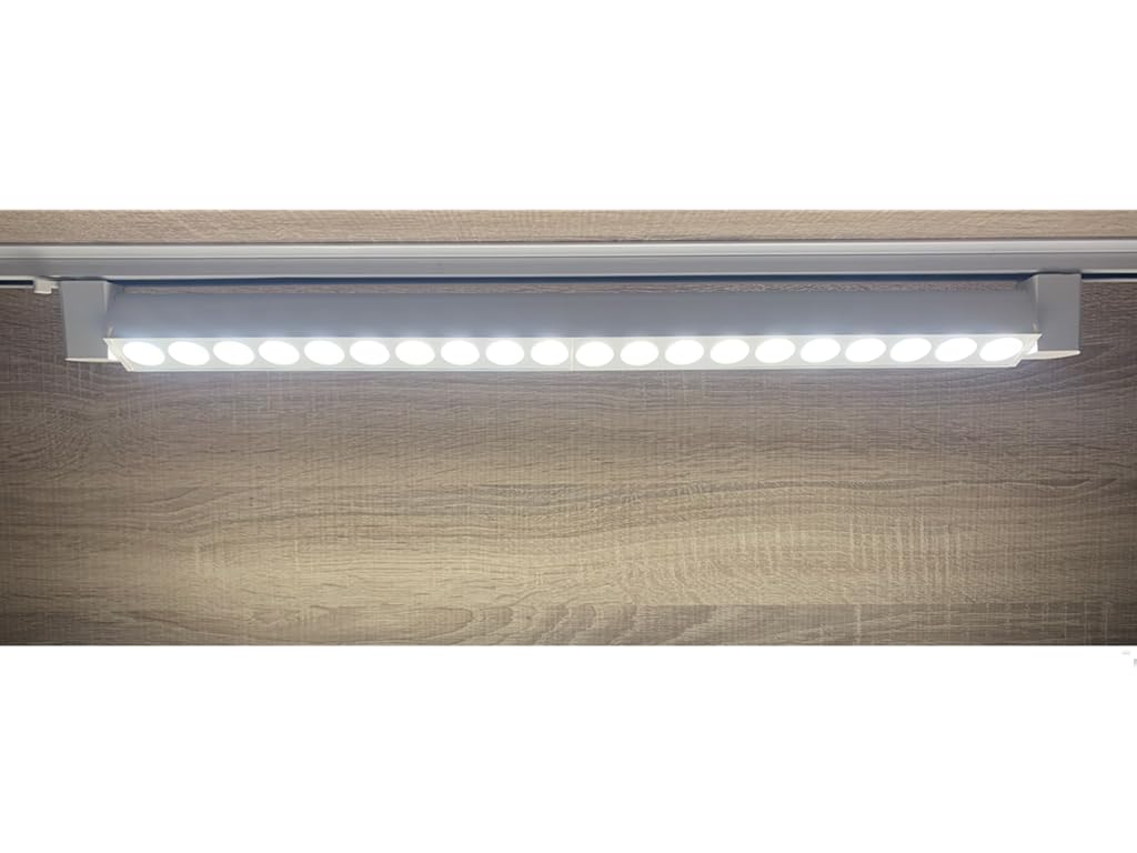 ONSSI® Lampara de Techo 40W 3600lm,(Blanco Neutro,4000k) Foco LED Para Carril Monofásico de 2 Hilos COB Línea Led Rectángular,Focos Led de Techo para Comercial y Hogar (Blanco-60cm)