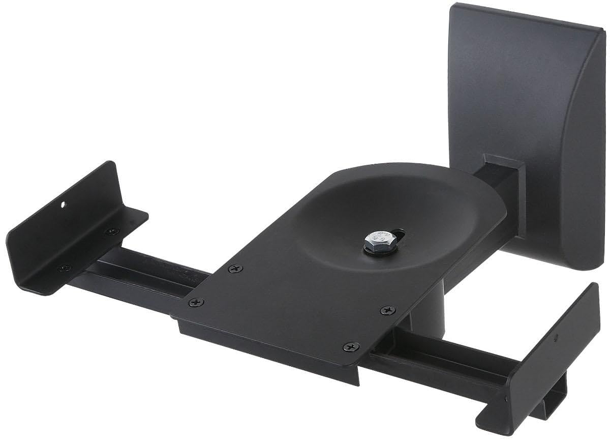 Techly 025350 Coppia Staffe Speakers a Parete Fino a 25kg Nero Nero