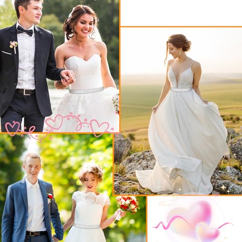 Aster Bridal Rhinestone Belt for Women, Handcrafted Sparkly Rhinestone Belt for Formal Dress, Glitter Wedding Dress Belt4