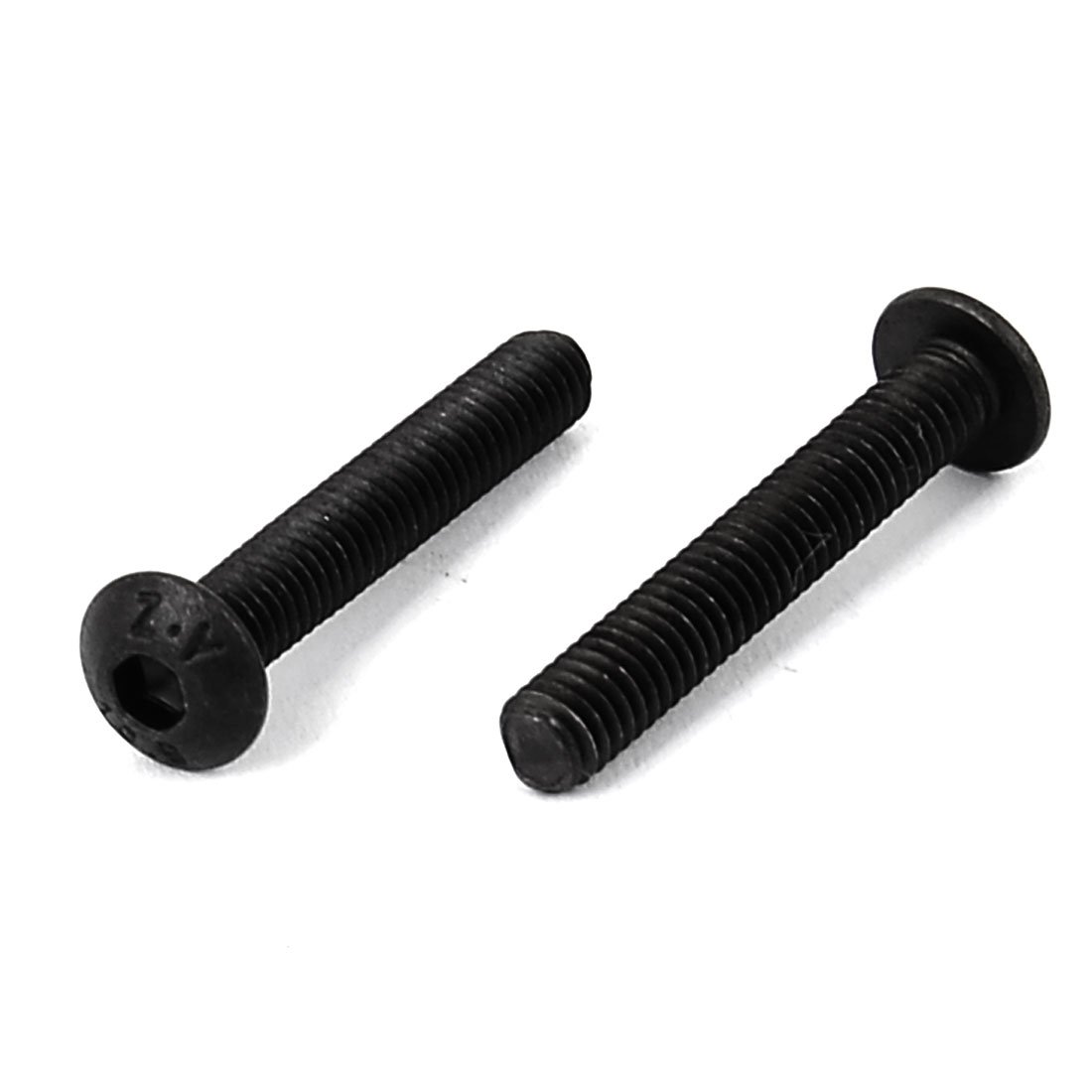 20 Vis Bouton Hexagonales M4x45mm En Alliage Acier Noir - Marque Uxcell - Neuf