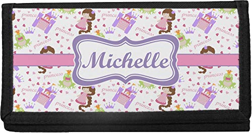Personalized Princess Print Canvas Checkbook Cover
