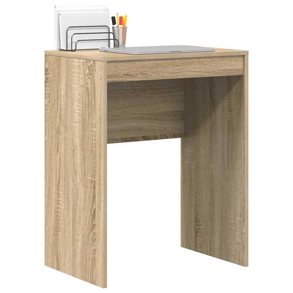 vidaXL Desk Sonoma Oak 60 x 40 x 76 cm, Compact Desk, Modern Style, Ergonomic Workspace, Functional Writing Table, Durable Indoor Furniture for Small Rooms