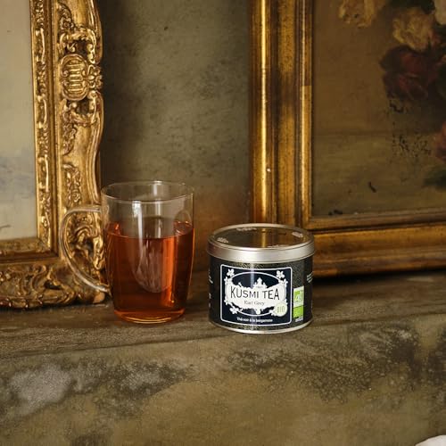 Kusmi Tea - Earl Grey - Bio Earl Grey Schwarzer Tee Aromatisiert mit Ätherischem Bergamotteöl - Loser Tee - 100 g Metalldose - Menge für etwa 50 Tassen