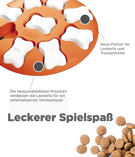 Outward Hound Nina Ottosson Dog Smart - Interaktives Hundespielzeug für Leckerlis - Orange