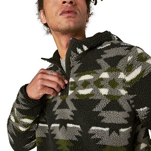 Lucky Brand Men's Hi-Pile Half Zip Camo Hoodie4