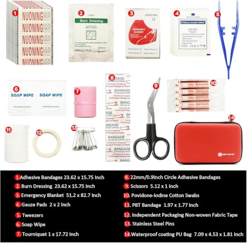 First Aid Kit Mini Small Waterproof Portable Compact Home Car Travel Hiking - image 3