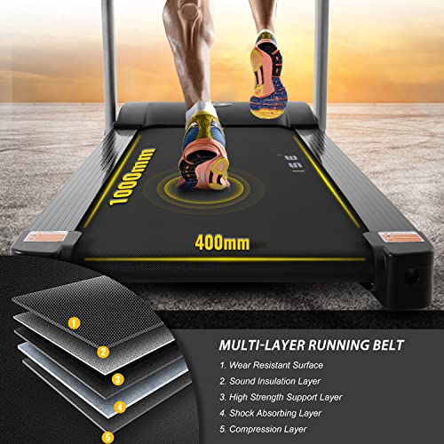 ISE Faltbares elektrisches Laufband für Fitness, 2.0 HP Motor bis 14 KM/H, Multifunktions-LCD-Display mit 12 Programmen… – Bild 5