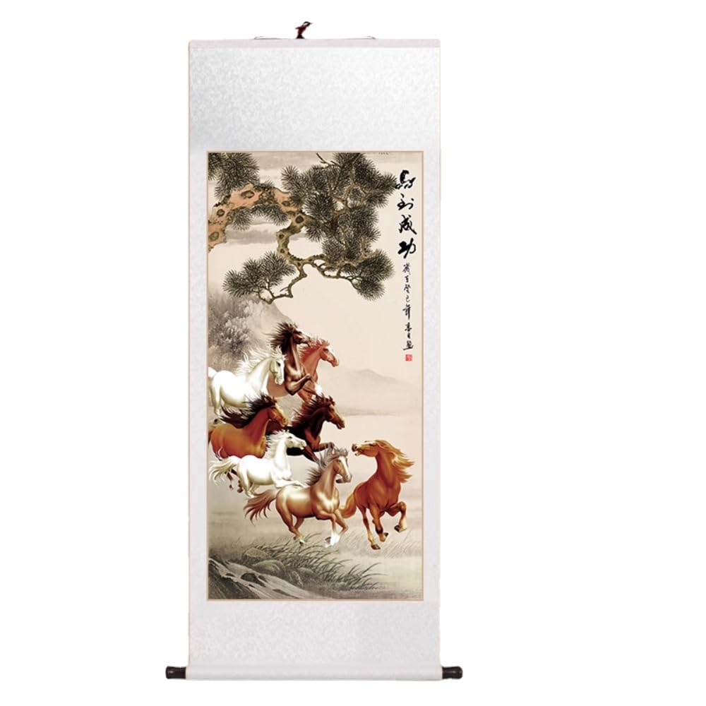 KEXYOAN Hanging Chinese Style Entrance Decoration Painting Scroll Mural
