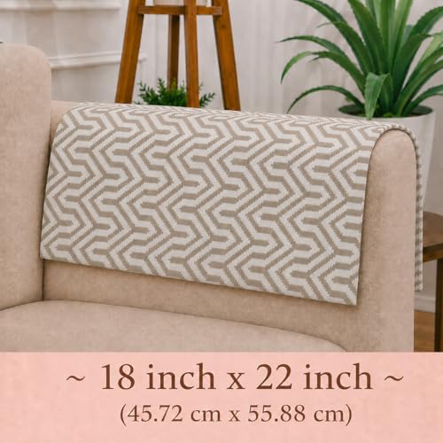 Image of STITCHNEST 'Nomad Weave Collection' Sofa Armrest Cover | Elegant Jacquard Fabric, Washable & Durable for Modern Living (18 x 22 Inches) 70