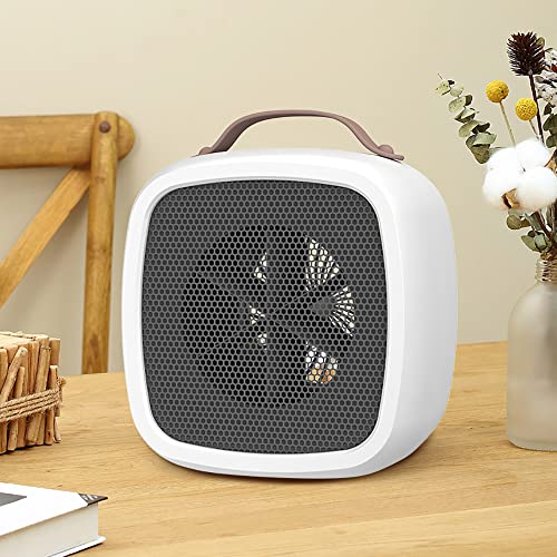Heizlüfter, PTC Elektrisch Heizung, Überhitzungsschutz, Energiesparend Sicher und Leise für Betrieb im Büro, Wohnzimmer, Schlafzimmer Cover