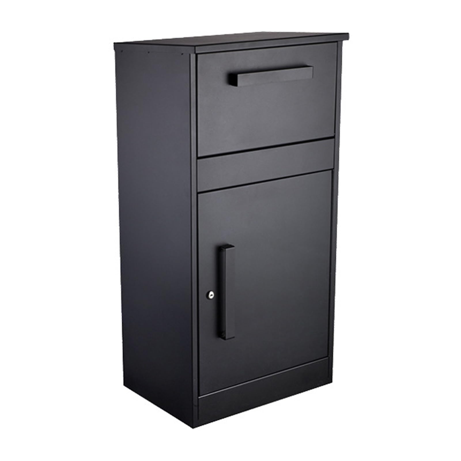 NQNFWCRJ Locking Galvanized Sheet Mailbox Powder-Coated Household Vertical Mailboxes Boxes Door with Pull Handle Parcel Boxes with Parcel Slides