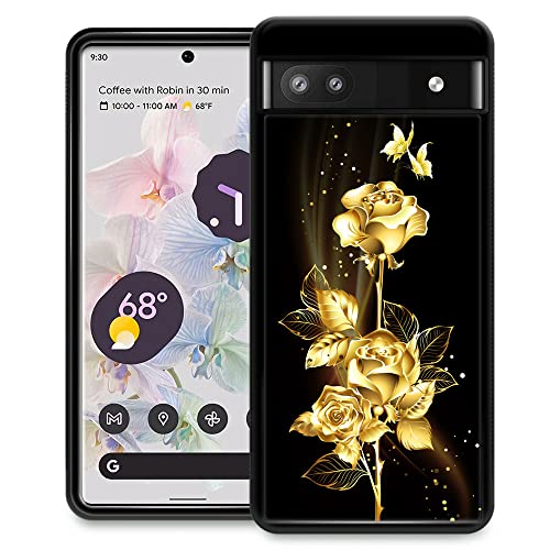 Coque Google Pixel 6A fleur dorée pour habiller votre téléphone au quotidien