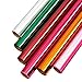 Bright Creations Colored Sheets Cellophane Wrap - 6 Rolls, 17 in x 10 ft, Assorted Colors - Transparent Gift Wrapping Paper & Colorful Cellophane Rolls