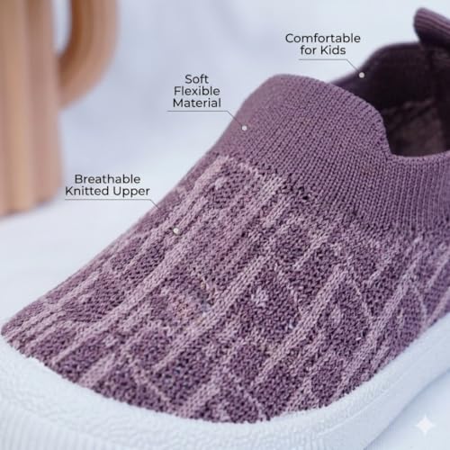 Image of Baby Choo Choo Shoes for Boys & Girls | Soft Slip-On Toddler Shoes with Whistle Heel | Breathable Knit Upper | PVC Sole | Ages 6 Months-3 Years