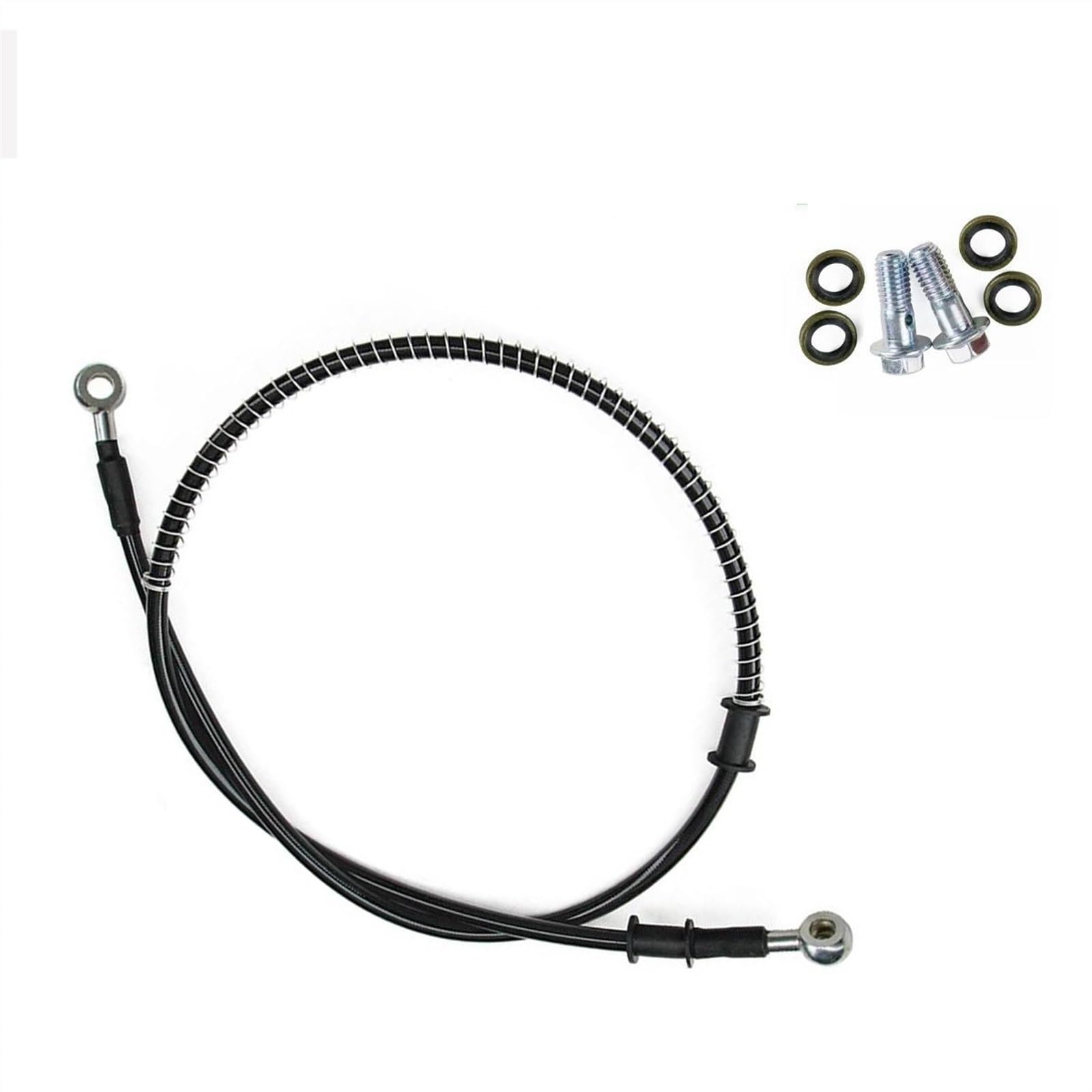 Ksxzw One Color Motorbike Part 400Mm/40Cm-2300Mm/230Cm M8 28°-28° Motorcycle Braided Steel Hydraulic Brake Line Clutch Oil Hose Tube Pipe(2300Mm)