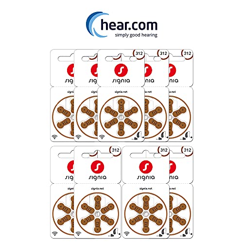 Image of Signia Hearing Aid Battery 312- Pack of 54 Batteries- Hear.com