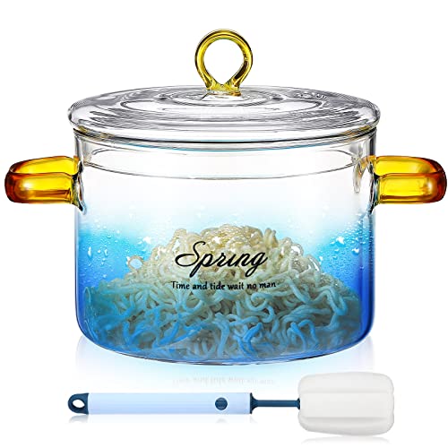 Tanlade Glass Pots for Cooking on Stove 50.72 oz Borosilicate