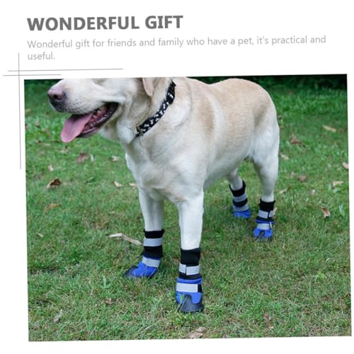 Bottes pour chien bleu taille M d'hiver résistantes extérieures - 6