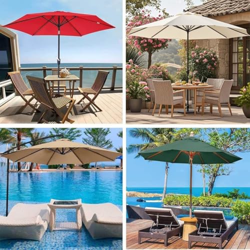 Toile pour parasol de terrasse gris 3.5m idéale pour les repas d'été