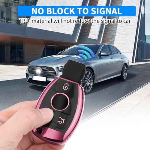 Image of QBUC for Mercedes Benz Key Fob Cover(Pink)