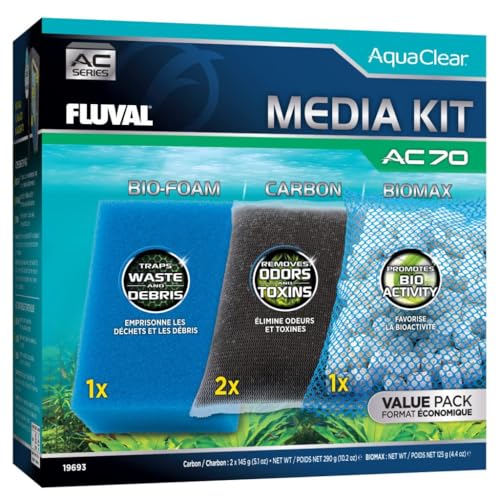 Fluval - Media Maintenance Kit for AC70 Power Filter - for Use in Freshwater & Saltwater Aquariums