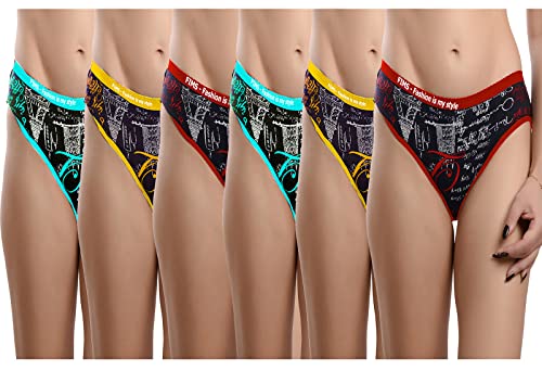 Image of FIMS - Fashion is my style Women's Cotton Hipsters Panties for Women, Soft Stretchable Cotton Fabric, Non-Padded, Multi-Color Panties, See Main Image to Check Nos of Panties You Will Get.