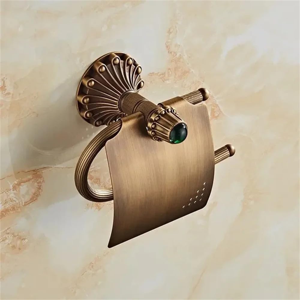 Porte-gobelet et porte-brosse en laiton antique pour aménagement rétro 9002