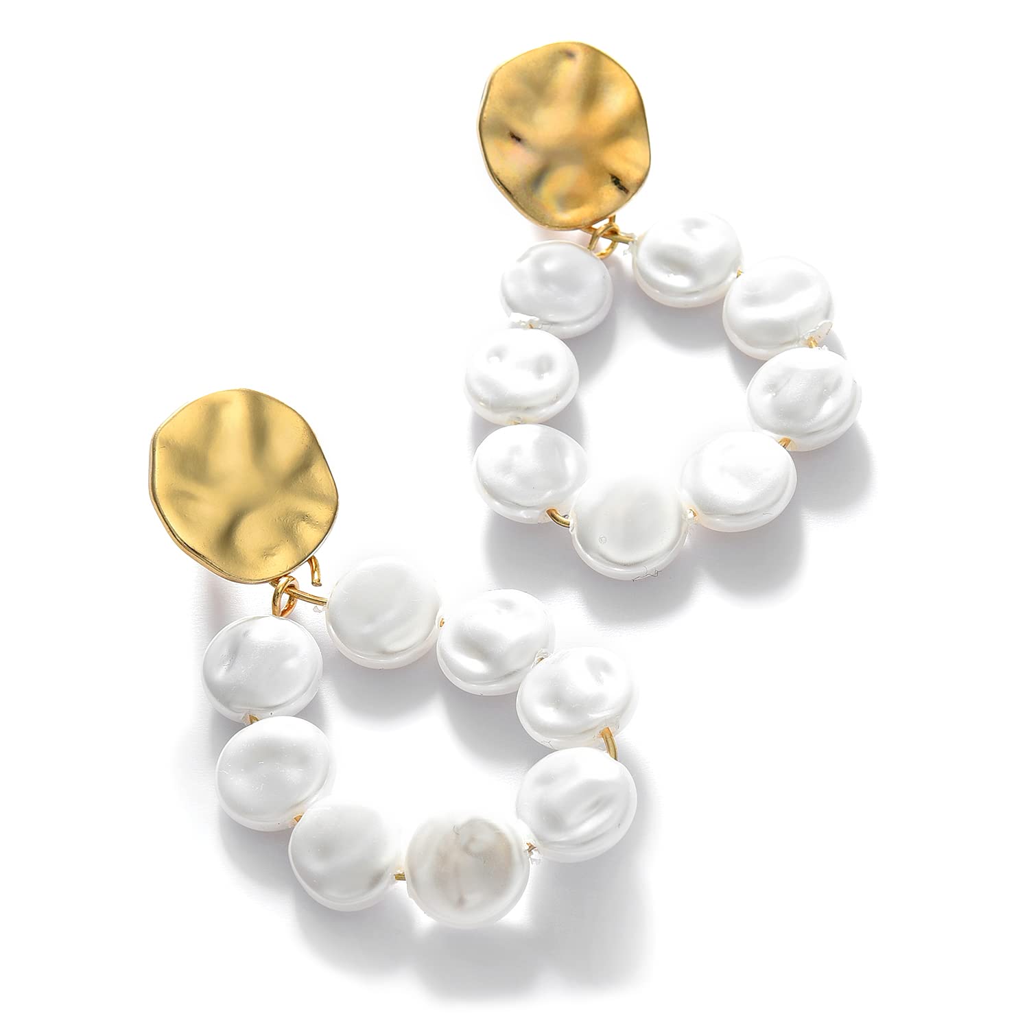 SOHI Gold Plated Pearl Beaded Drop Earring Women & girls, Gold Plated, Fashion Latest Stylish Fancy, pearl drop earrings, artificial earrings, bali earrings for women (B09TNTPNK4) Amazon Price History, Amazon Price Tracker