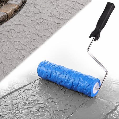RimCereal Concrete Texture Roller Stamp, 8.5" x 2-5/8", Slate Stone