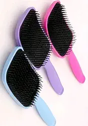 Escova Raquete Desembaraçadora Preta Com Cerda Preta Funcional - Cores Sortidas