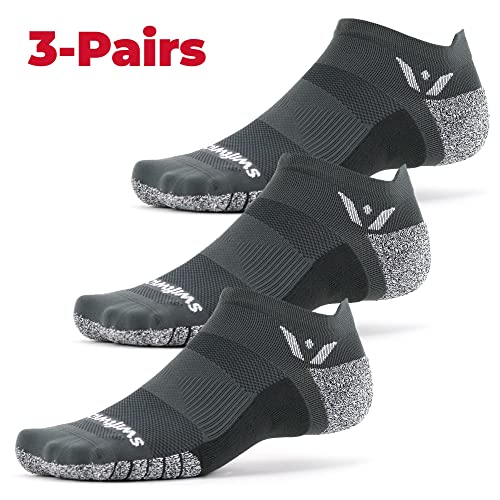 Image of Swiftwick Flite XT No Show Running Socks for Men & Women - Moisture Wicking Golf & Fitness Socks with Non Slip Support