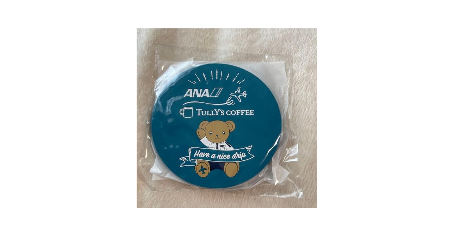TULLY'S COFFEE × ANA パイロットテディ（尾翼チャーム付き）