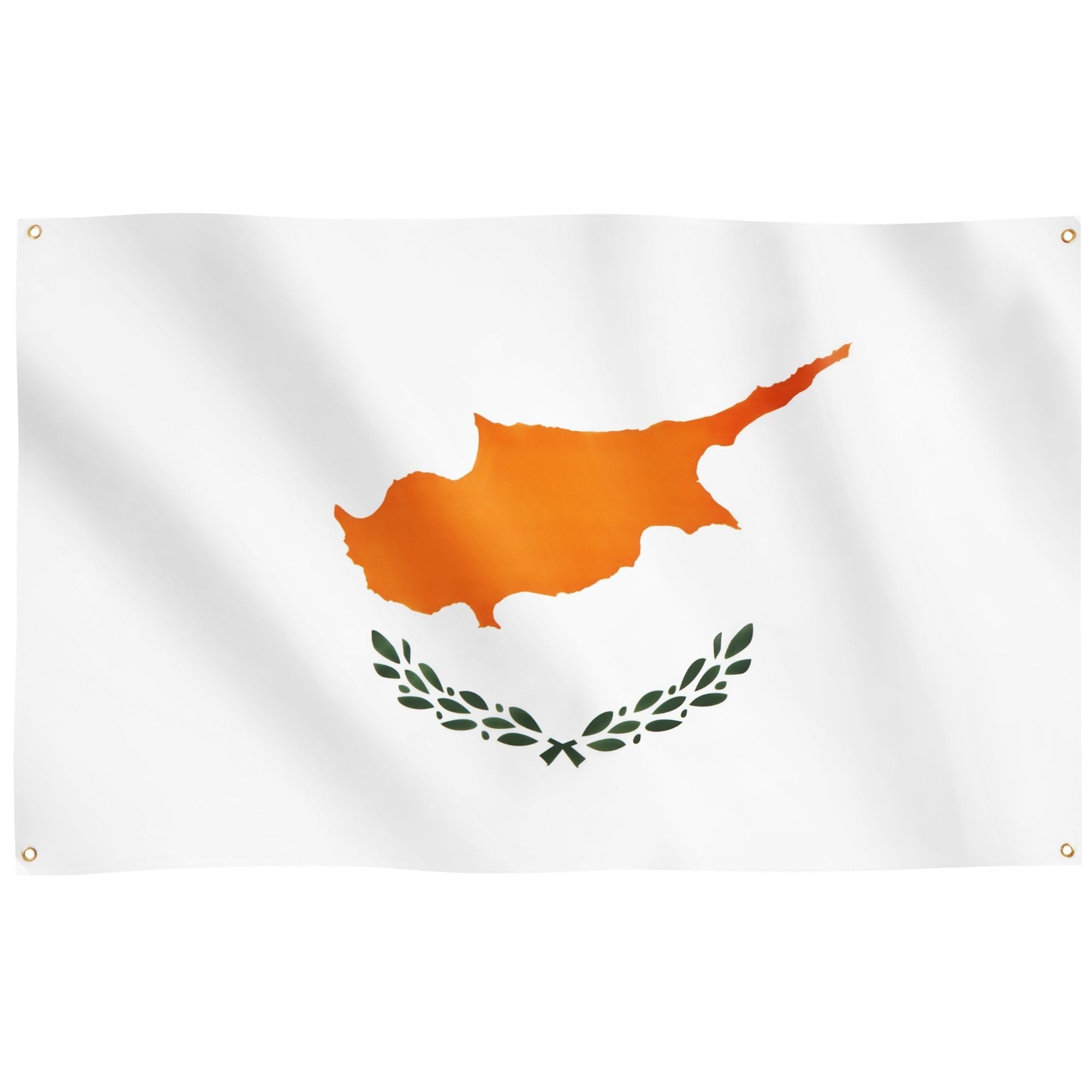 Runesol Cyprus Flag, 91x152cm, 3ft x 5ft, Cypriote Republic Flag, Cyprian, Independence Day, National Day