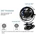 SUNPOLLO Clip on Fan and Desktop Fan 2 in 1, Battery Operated Fan for Baby Stroller, Home and Car USB or Battery Powered [4 AA Batteries Required, (not Included)]