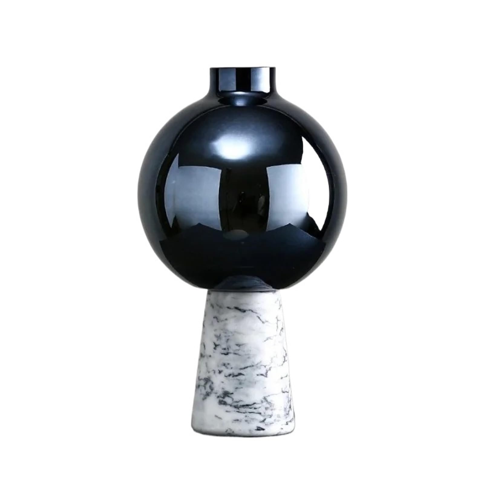 Geometric Vases Marble Glass Vase Geometric Circle Star Flower Handicraft Ornaments Arrangement Accessories Home Decoration(Style01)