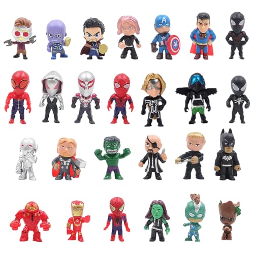 Philoctes Tortendeko für Hero Geburtstags Dekoration,Held Kuchen Topper für Kinder Jungen Party,Mini Hero Figuren Set,Mini Action Figuren Cake Topper