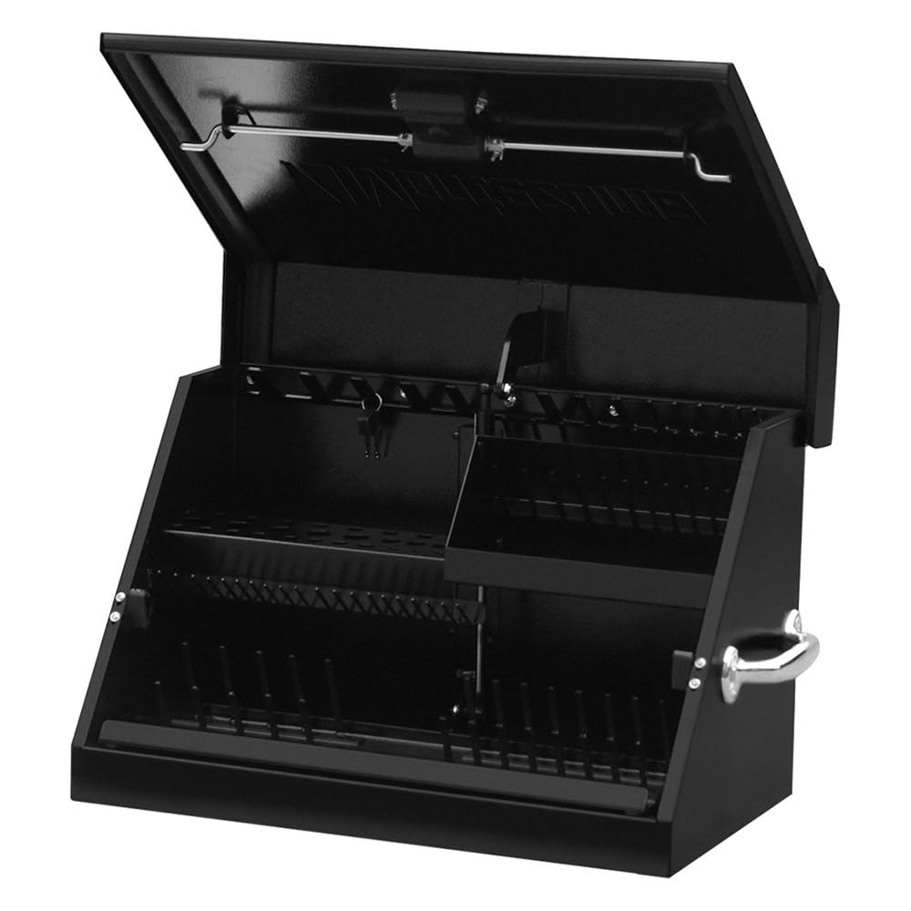 Montezuma black 22.5-inch triangle portable toolbox