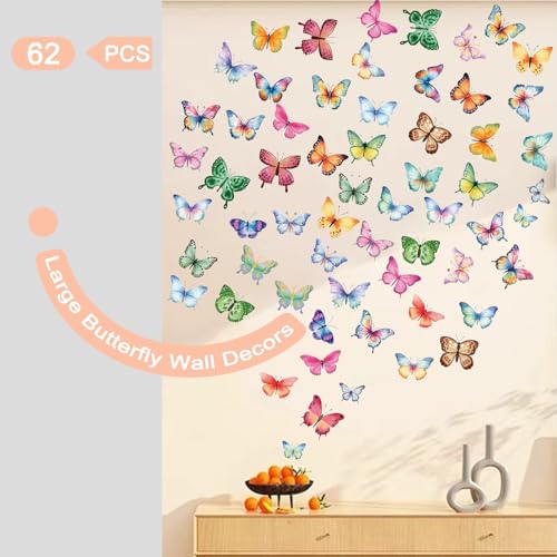 Vinilos decorativos de mariposas en 8 hojas miniatura 2