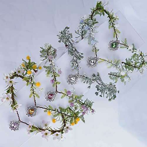 Mostory Handmade Woodland Flower Crown Elf Florla Headband Forest Fairy Headpiece For Women Girls Wedding Renaissance Cosplay Bridal Shower Halloween Party #TOP6