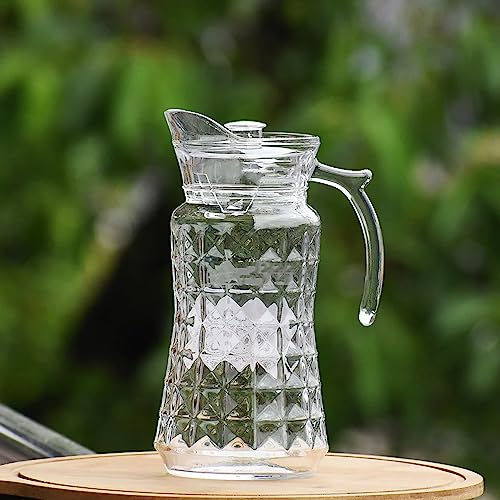 Image of Premium Water and Juice Glasses Set of 6 350ML and 1.6 Liter Water Jug 1 piece,Transparent Glass and Jug Set for Dining Table,Party,Gift Set,All pourpse use (7 piece) (MT-24)