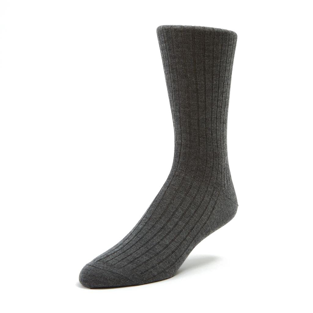Bresciani Mid-Calf Himalayan Cashmere Silk Blend Men's Italian Dress Socks