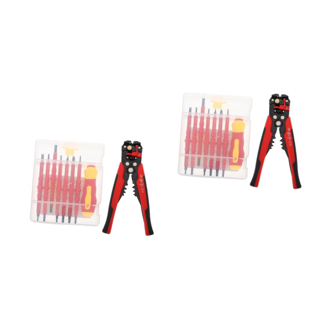 NUOBESTY 2 Set Kit di gruppo stripper kit di strumenti filo elettrico avvitatore cacciaviti kit cacciavite per elettricista attrezzo da elettricista cacciavite isolato acciaio