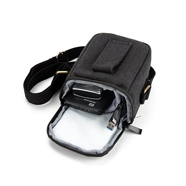 K-S-Trade Qualitativ & Innovativ Umhängetasche Für Canon IXUS 185 Schulter Tasche Tragetasche Kameratasche Fototasche + 16GB Speicherkarte Schwarz – Bild 5