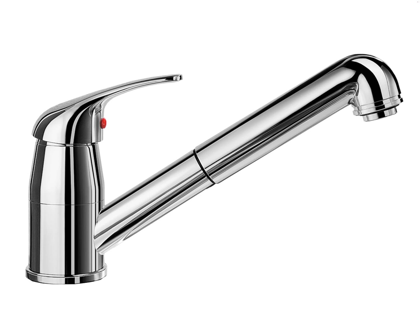 Blanco Chrome Daras-S – High-Pressure Kitchen Tap – Compact Entry-Level Model In Classic Design With Pull-Out Spray – – 517731