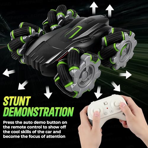 Image of The Little Ones RC Car - RC 4x4 Wheel Drive High-Speed Double Sided 2.4GHz Remote Control Drift Stunt Off Road Cars 360 Rotation Fall Resistant Toys for Kids & Adults Boys & Girls [RC ThunderDrive]