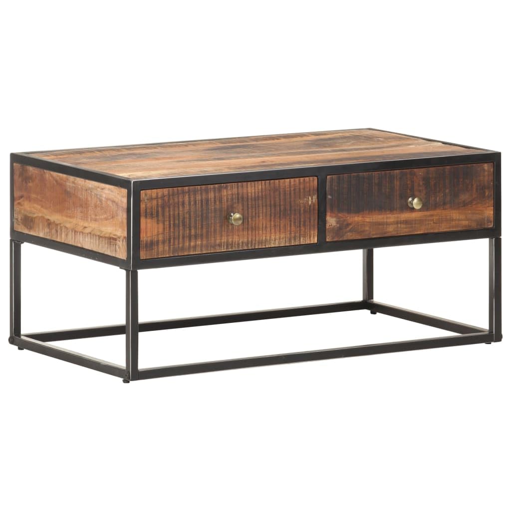 vidaXL Tavolino da Salotto 90x50x40 cm in Legno di Acacia Grezzo