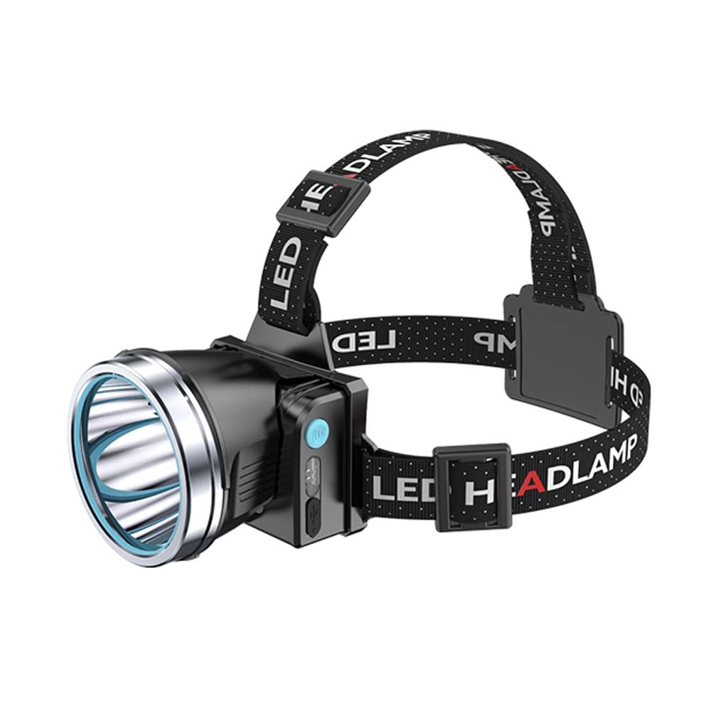 OYYMTE Headlamp Strong Light Rechargeable Head-Mounted Outdoor Flashlight Night Fishing Long Life LED Miner's Lamp Headlamp