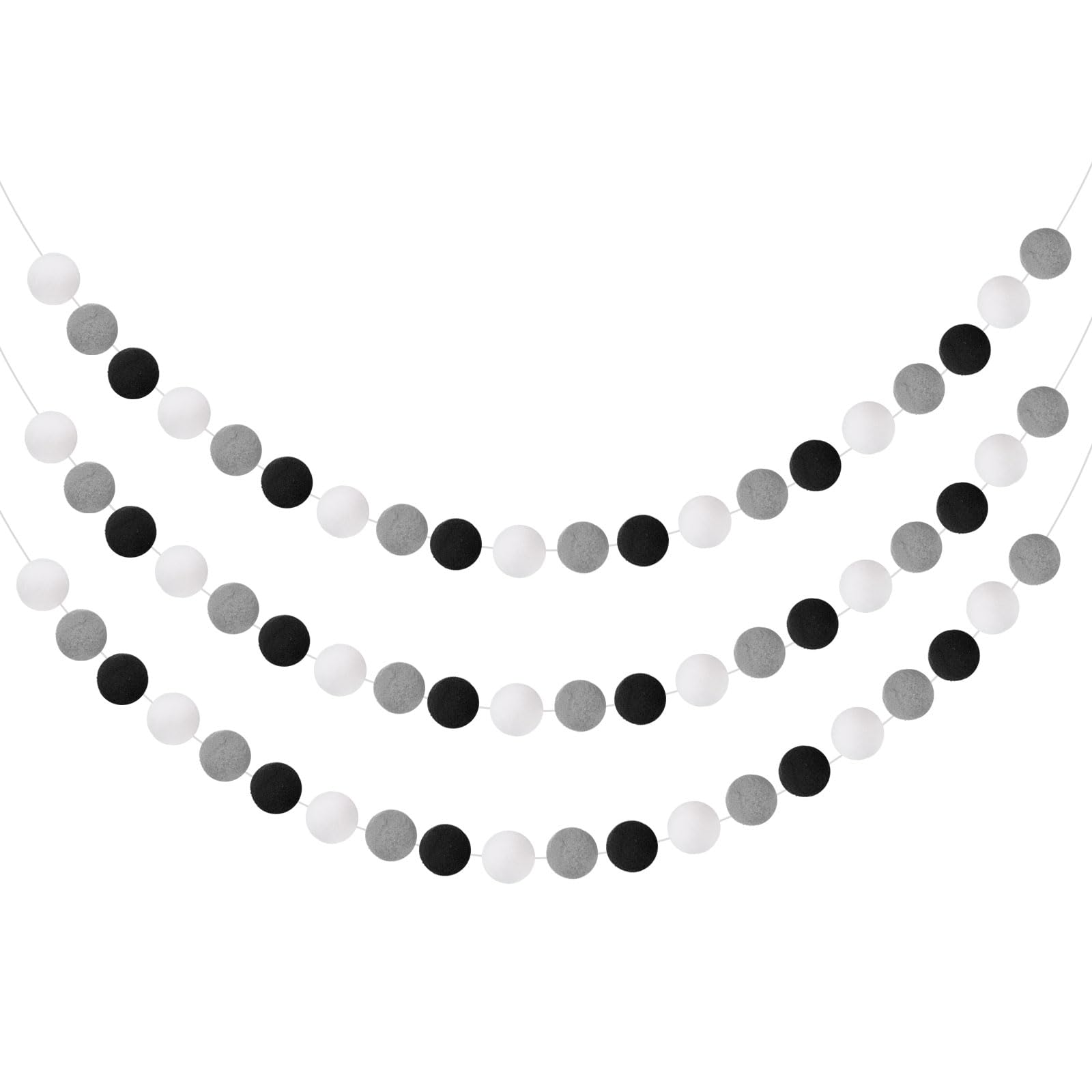 Guirlande de pompons en feutre uxcell, suspension murale minimaliste aux boules haut de gamme