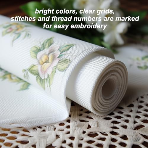 Image of 51buyoutgo Cross Stitch Kits, 11 Ct Count Pre Printed Counted Stamped Cross Stitch Embroidery Needlepoint Patterns Kits for Adults Beginners, Cottage Landscape Easy Advanced Crossstitch Crossstitching