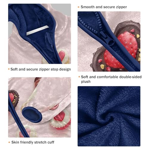 Love Chocolate Girls Fleece Jacket Girls Fall Jacket Girls Zip Up Hoodie Girls Sherpa Jacket 2-10T3